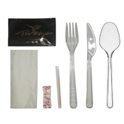 Plastik Bıçak Kaşık Çatal 7’li Lüks Set 50 Paket