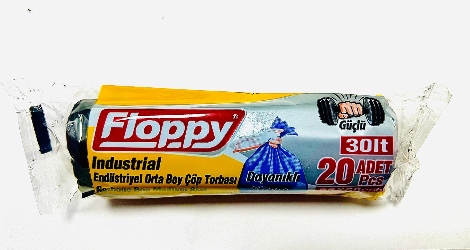 4e56488b-5937-43d0-a46c-5c0f42cb2c2a Floppy 400 gr Orta Boy Çöp Poşeti 55x60 cm 1 Koli (25 Paket) - Görsel 1