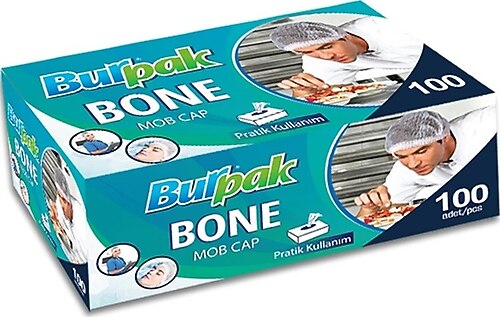Burpak Tek Kullanımlık Bone – 1000 Adet (100’lü × 10 Paket)