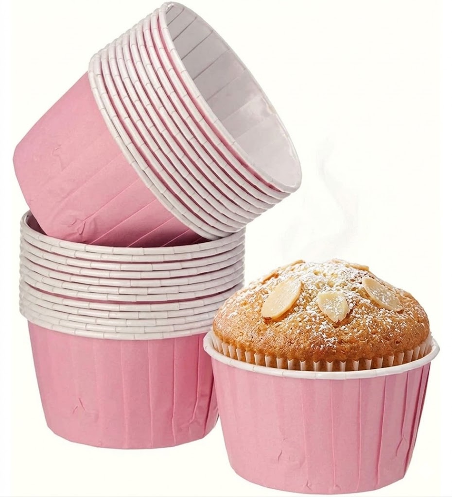 6299cd7b-7b02-4eb5-bcb0-bc5899b203e7 50’li Muffin Kek Kağıdı Kapsülü – Kraft & Pembe Cupcake Kalıbı - Görsel 1