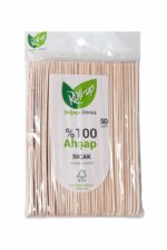 Roll-up Doğaya Dönüş Ahşap Tahta Bıçak 50'li 1 Paket