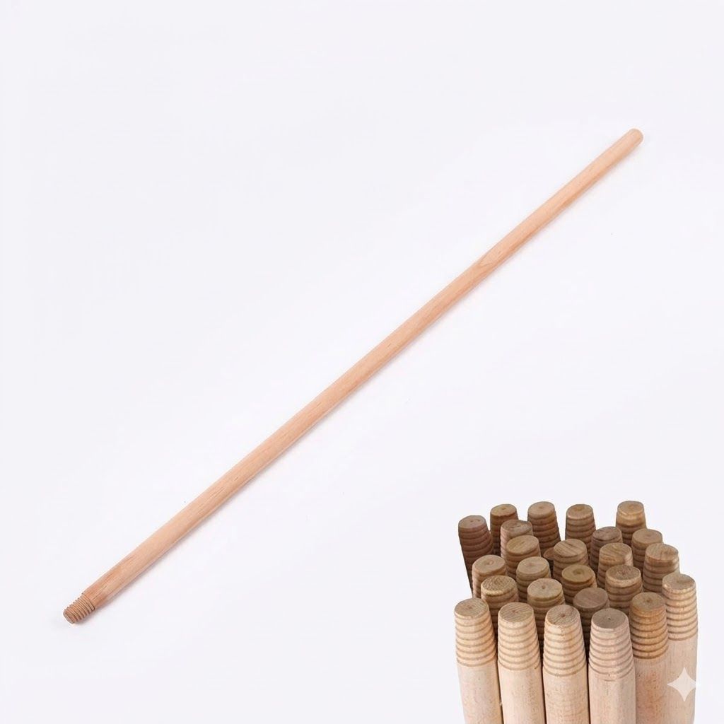 150 cm Ahşap Fırça ve Vileda Sapı 10 Adet