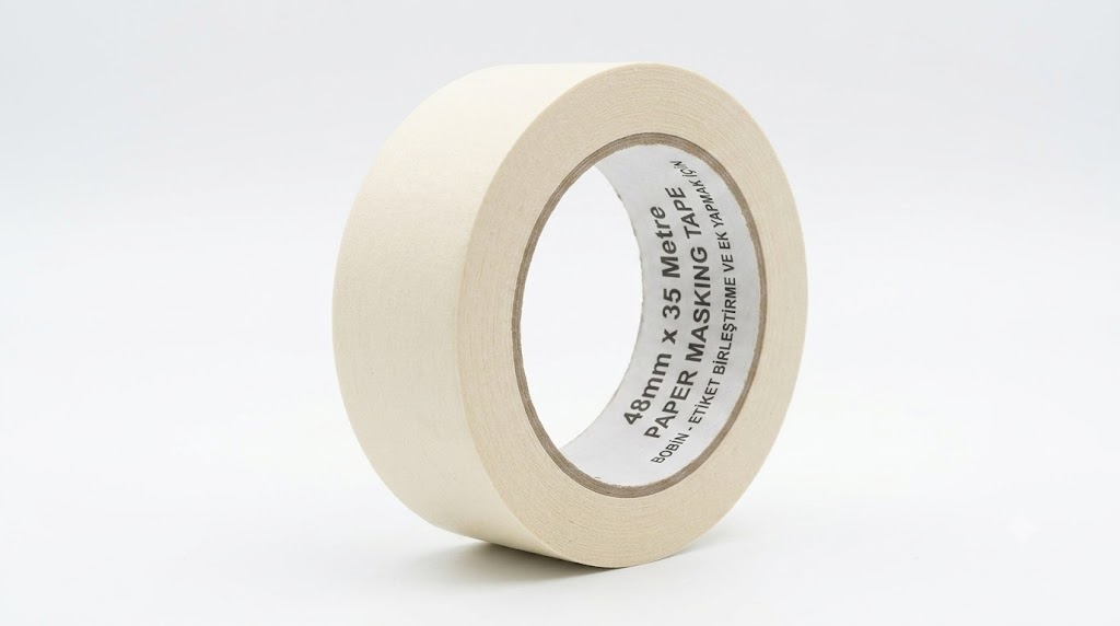 3990e7ff-3b2c-49cb-ad91-6eaaf407ca09 Kağıt Maskeleme Bandı 48 mm x 35 Metre Ek Yapma ve Bobin-Etiket Birleştirme Bandı (1 Adet) - Görsel 1