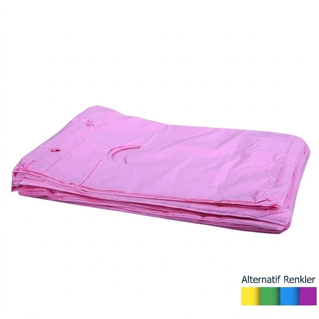 Blok Poşet 26×33 cm No:2 Askılı Renkli Hışır Poşet 5 Paket 2500 Adet
